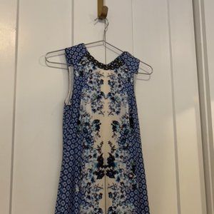 ANTHROPOLOGIE, RANNA GiLL, Blue/White Floral Maxi Dress, SIZE XXS